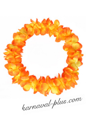 Ожерелье гавайское Лепестки оранжевые
